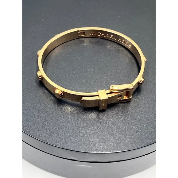 Michael Kors Designer Astor Rose Gold Buckle Closure Bangle Bracelet‎ - Picture 4 of 16